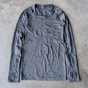 Lululemon Dark Gray Swiftly Tech Long Sleeve Running Shirt size 4
